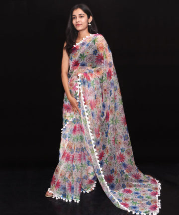 Premium Organza Printed Fabrics Online At Best Price